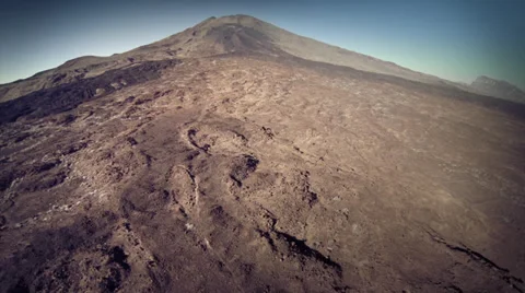 Right aerial turn in Teide Stock Footage 39377762