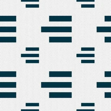 Right-aligned icon sign. Seamless pattern with geometric texture. Vector Stock Illustration