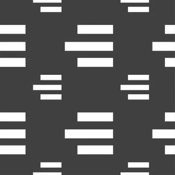Right-aligned icon sign. Seamless pattern on a gray background. Vector Illustrazione stock