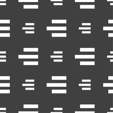 Right-aligned icon sign. Seamless pattern on a gray background. Vector Stock Illustration