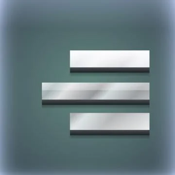 Right-aligned icon symbol. 3D style. Trendy, modern design with space for your t イラスト素材