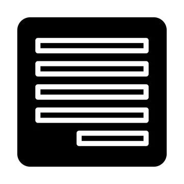 Right aligned text icon. Concept of text formatting and document editing. Stock Illustration