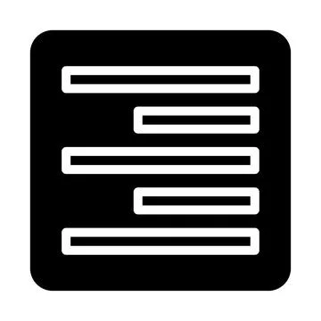 Right alignment text icon. Concept of text formatting and document editing. Stock Illustration