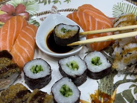 The right amount of sushi Stock Photos