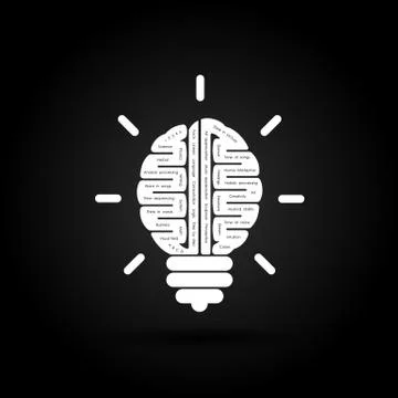 Right and left brain logo vector design.Creative brain idea concept backgroun Illustrazione stock