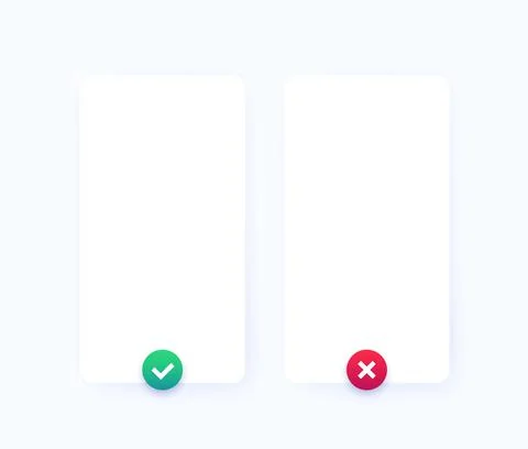 Right and wrong banner, vector design Stock Illustration