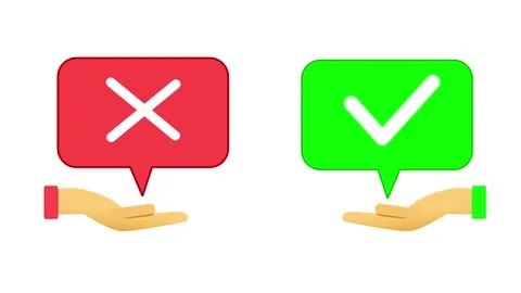 Right and Wrong Choice Flat Animation Stock Footage 335667991