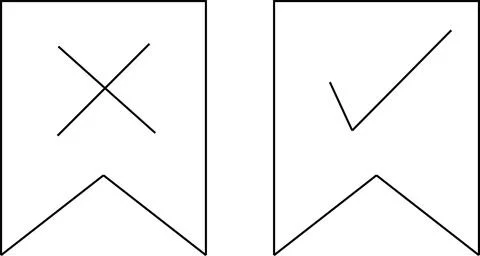 Right and wrong concept - Art &amp; Illustration Illustrazione stock