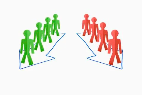 Right and wrong directions, concept Stock Photos