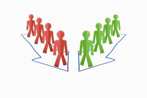 Right and wrong directions, concept Right and wrong directions, concept Co... Stock Photos