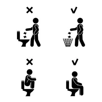 Right and Wrong Man People Position in Closet Stock Illustration