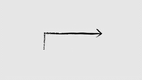 Right-angle arrows turning right grunge doodle animation Stock Footage 329761911