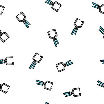 Right angle clamp carpenter tool vector seamless pattern Stock Illustration