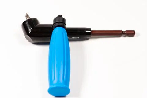 Right Angle Drill Drive Adapter with 1 4 Inch Shank Stock Photos