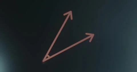 Right angle measuring 90 degrees on black background Stock Footage 313867188