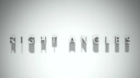Right angles 3D title animation with shadows on a white background Stock Footage 298002052