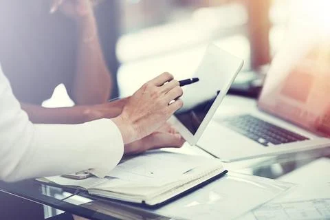 The right apps make all the difference to successful collaborations. two Stock Photos