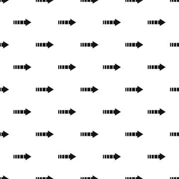 Right arrow of broken line pattern, simple style Stock Illustration