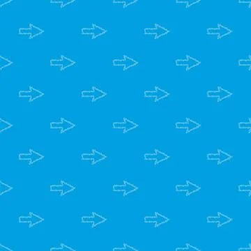 Right arrow with bubble contour pattern vector seamless blue イラスト素材