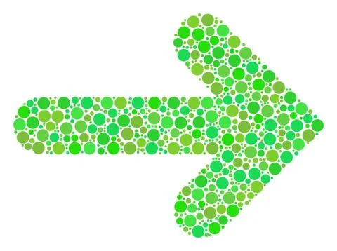 Right Arrow Composition of Circles Illustrazione stock