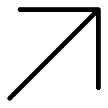 Up Right Arrow corner arrow Vector Icon, Lineal style icon Stock Illustration