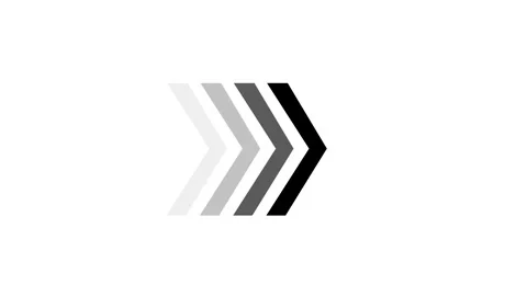 Right arrow direction icon animated video Stock Footage 308096473