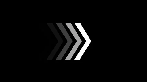 Right arrow direction icon animated video Stock Footage 308096474