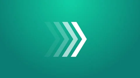 Right arrow direction icon animated video Stock Footage 308096482