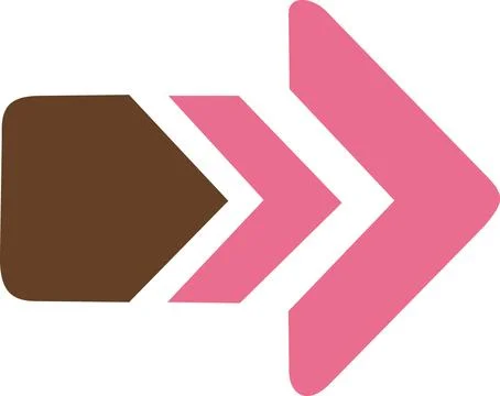 Right arrow flat icon for user interface Stock Illustration