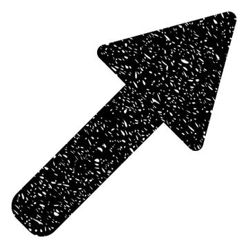 Right Up Arrow Grainy Texture Icon Stock Illustration