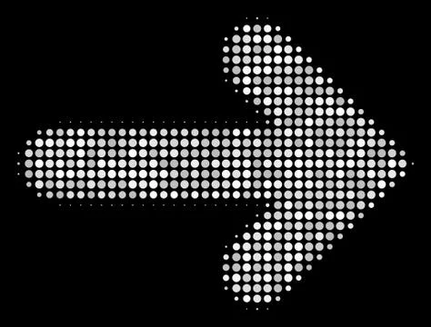 Right Arrow Halftone Icon 스톡 일러스트