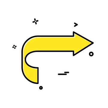 Right arrow icon design vector Stock Illustration