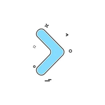 Right arrow icon design vector Stock Illustration