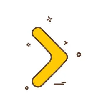 Right arrow icon design vector Stock Illustration