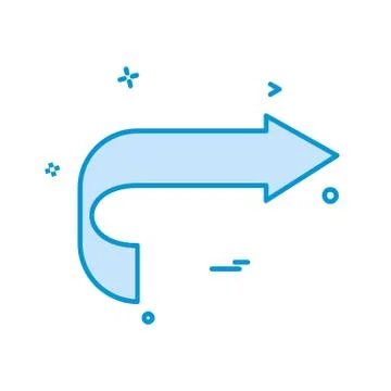 Right arrow icon design vector Stock Illustration
