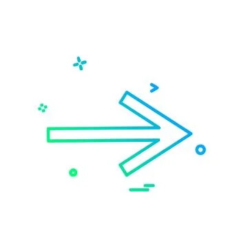 Right arrow icon design vector Stock Illustration