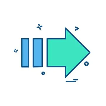 Right arrow icon design vector Stock Illustration