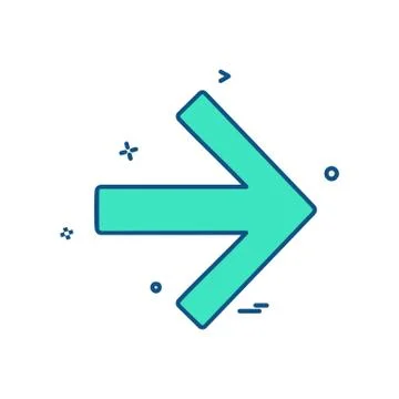 Right arrow icon design vector Stock Illustration