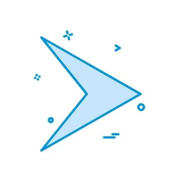 Right arrow icon design vector Stock Illustration