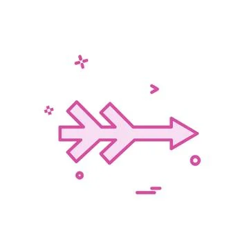 Right arrow icon design vector Stock Illustration
