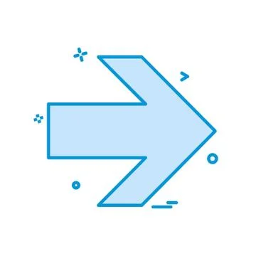 Right arrow icon design vector Stock Illustration