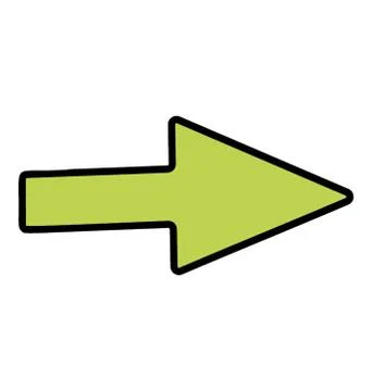 Right arrow icon, flat design vector Illustrazione stock