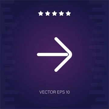 Right arrow  icon Illustrazione stock