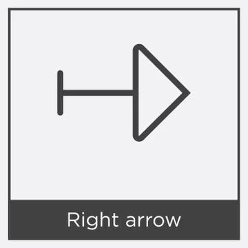 Right arrow icon isolated on white background Free Stock Illustration