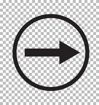 Right arrow icon on transparent background. flat style. right arrow logo Stock Illustration