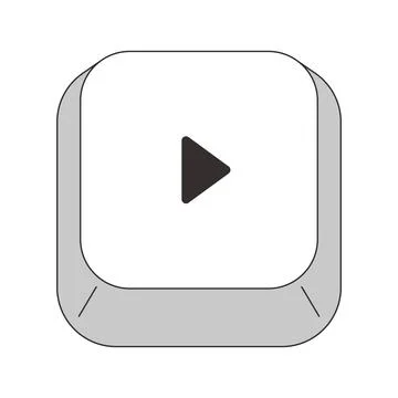 Right arrow key grayscale computer keyboard Stock Illustration