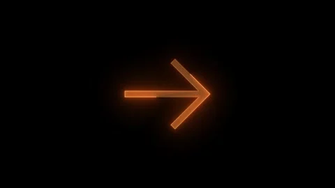 Right arrow key time stroke icon glowing neon animation Stock Footage 289520544