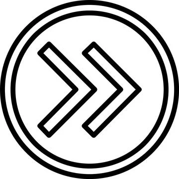 Right Arrow Line Icon Design Stock Illustration
