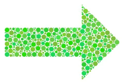 Right Arrow Mosaic of Dots イラスト素材
