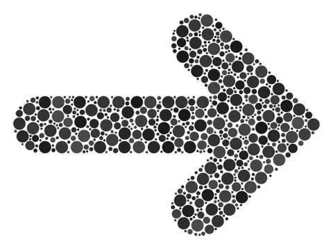 Right Arrow Mosaic of Dots 스톡 일러스트